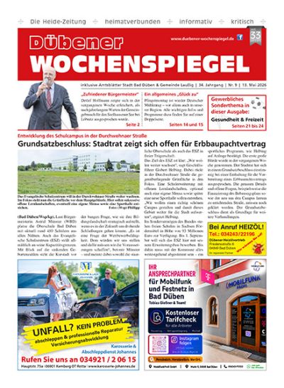 Dübener Wochenspiegel | Nr. 9 | 13. Mai 2026